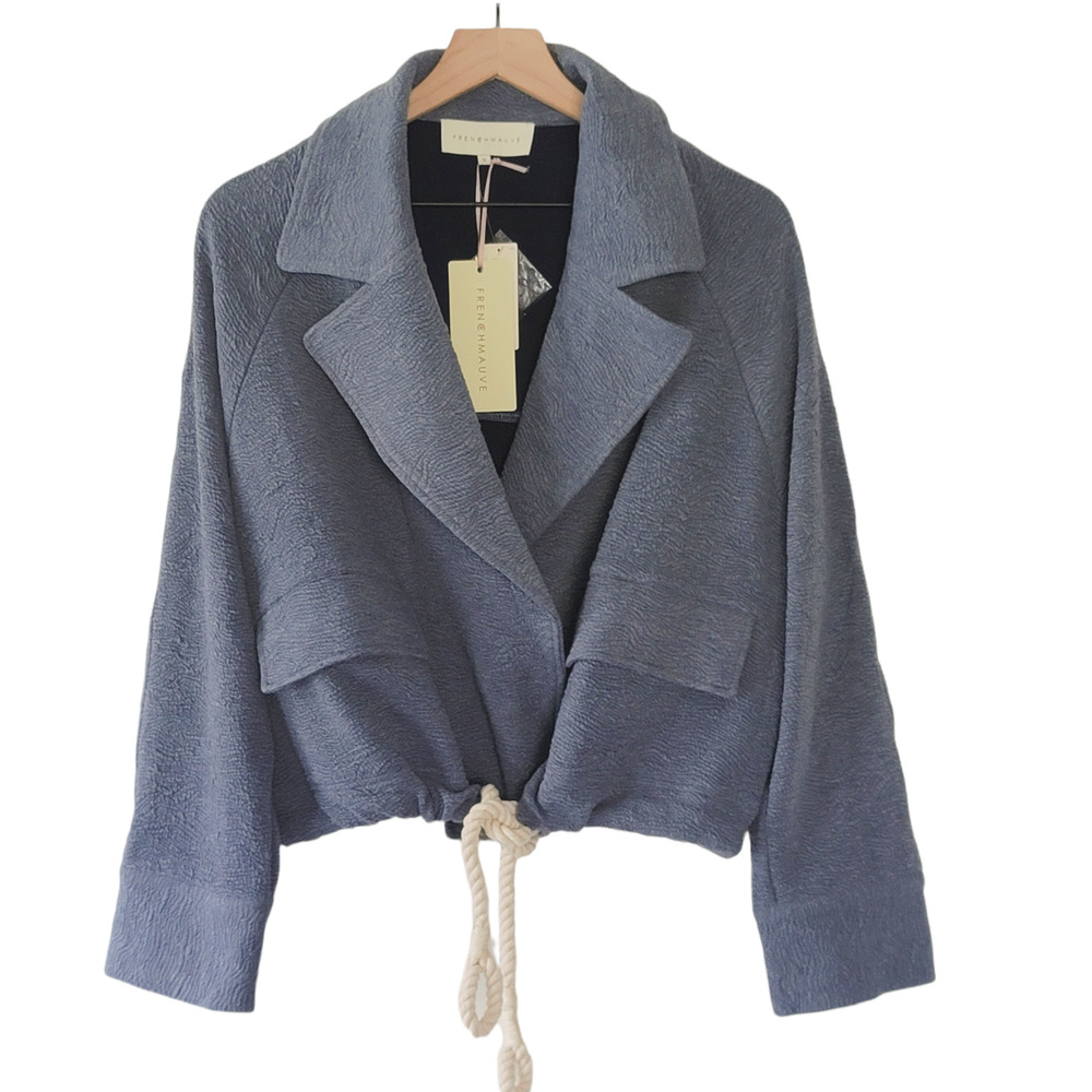 NEW Anthropologie French Mauve Blue Textured Blazer - Various - Picture 5 of 12